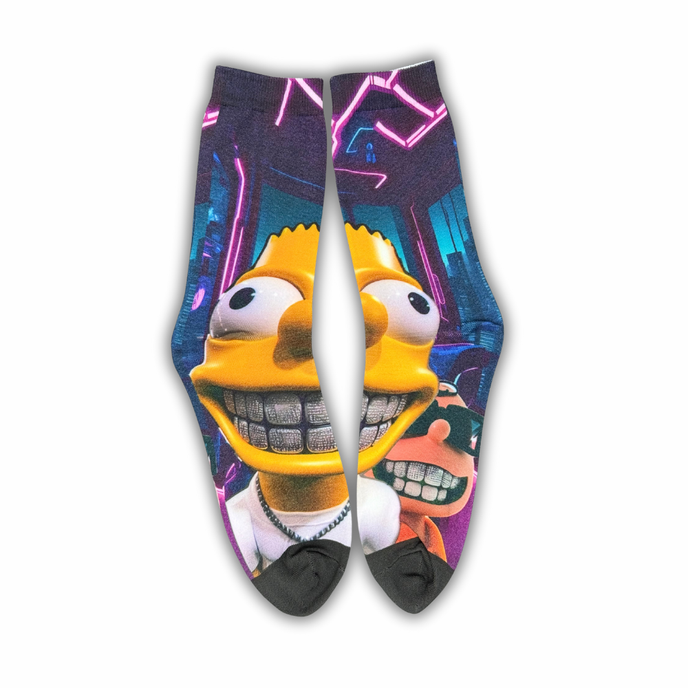 Iced Out Bart - Crew Socks