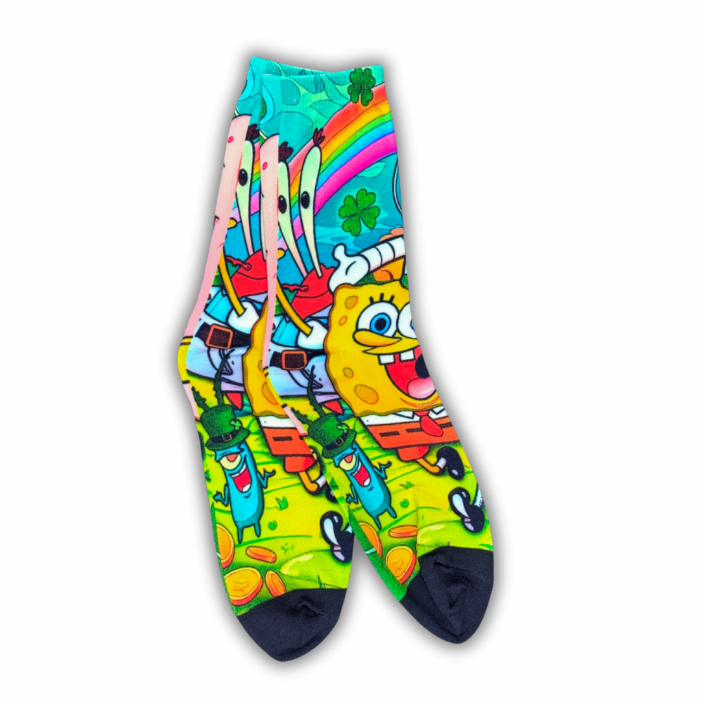 St. Patrick's Spongebob - Crew Socks