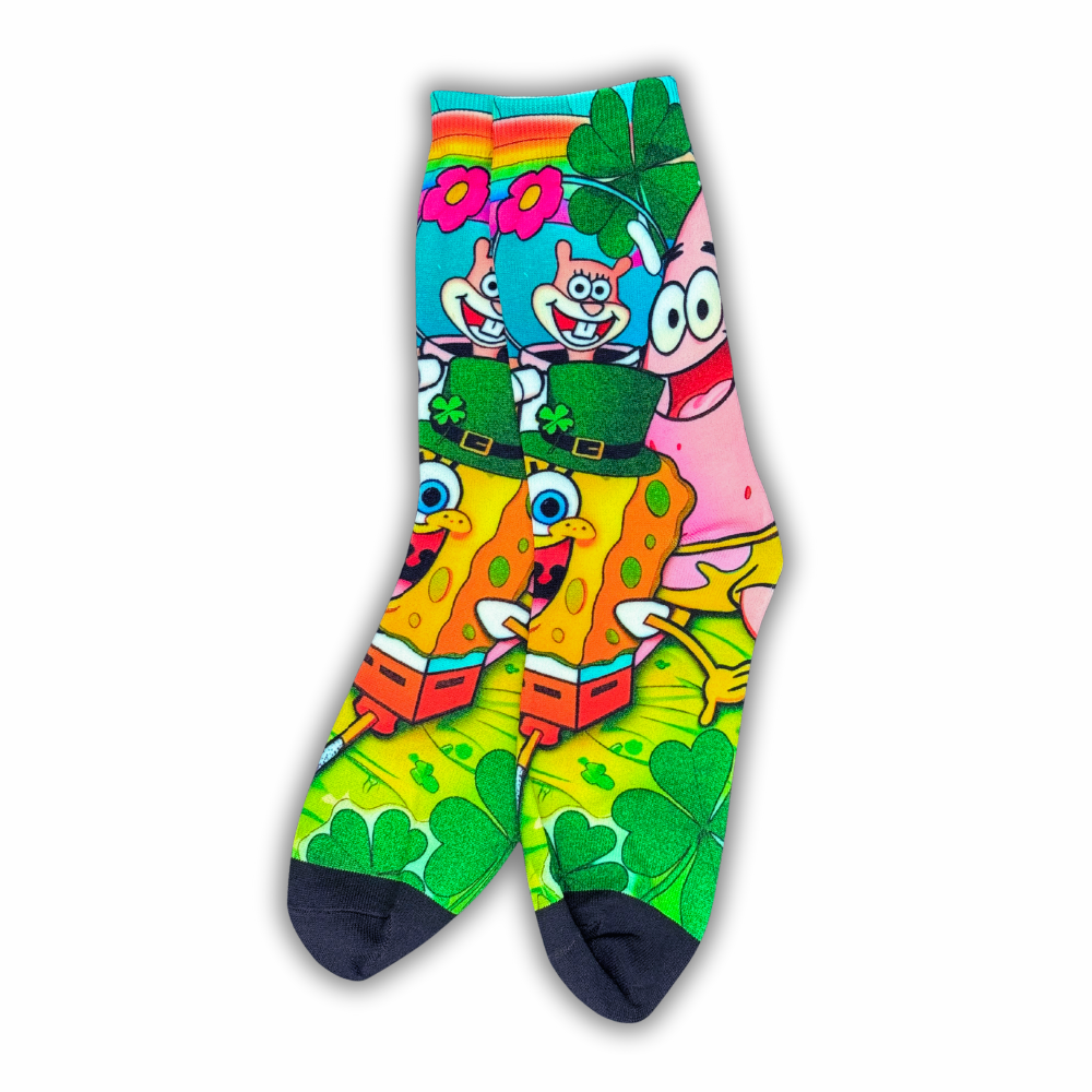 St. Patrick's Spongebob - Crew Socks